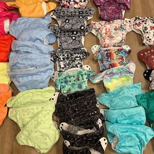 45 AIO Cloth Diaper Lot - BumGenius